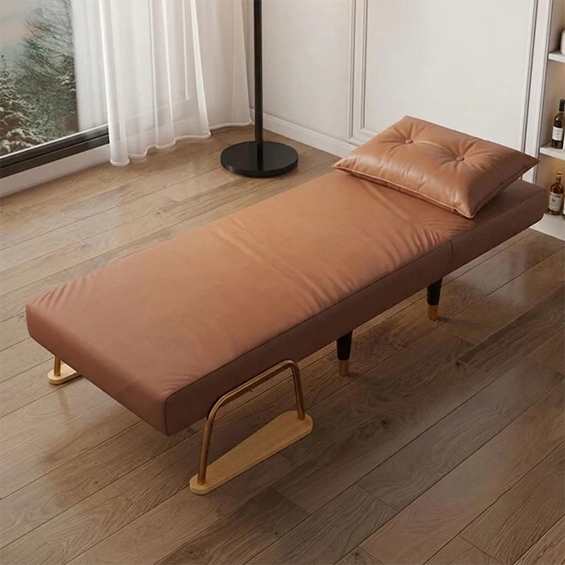 Contemporary Luxury Square Synthetic Fabric Upholstered Collapsible Accent Chair Convertible Sofa For Living Room