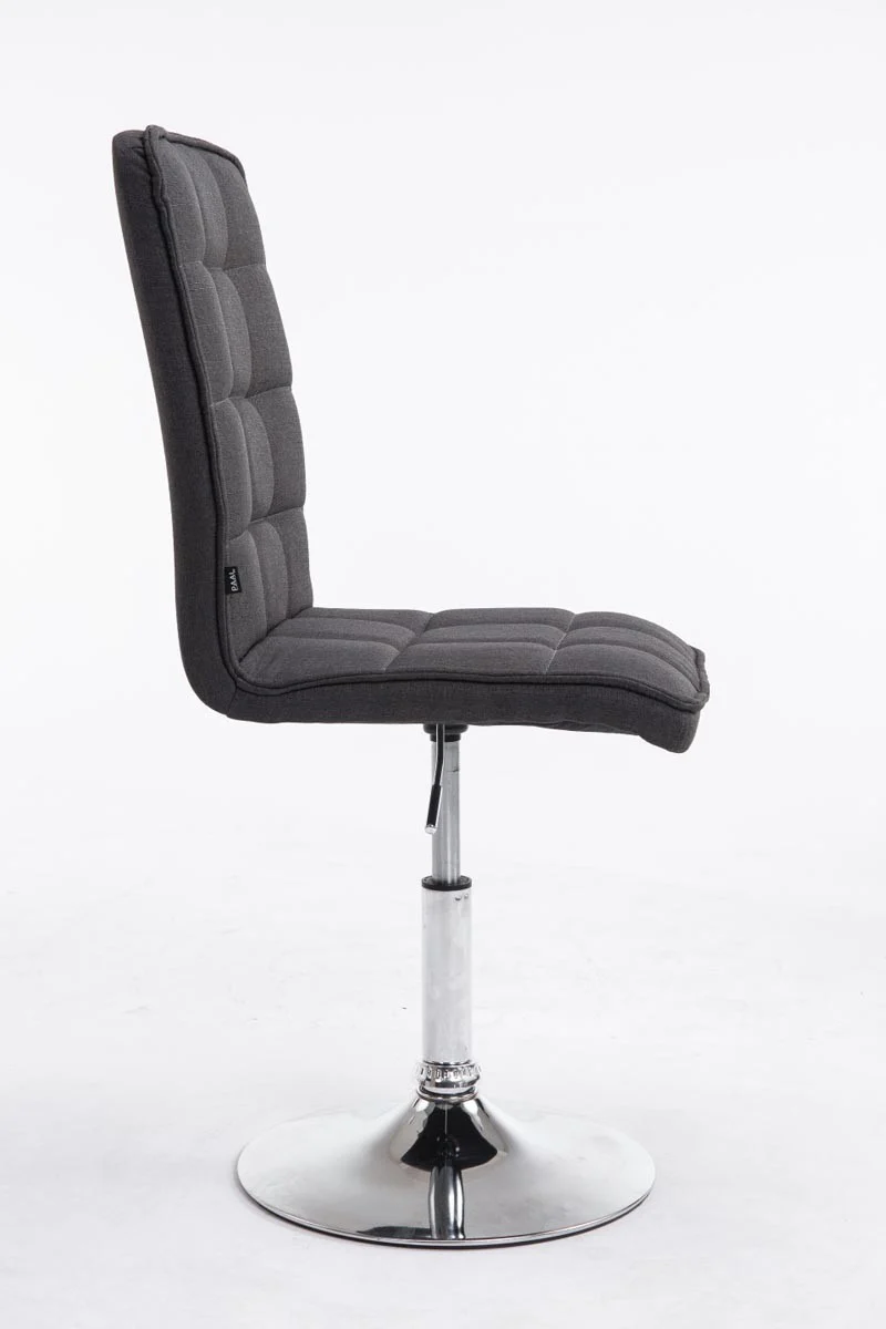 Lot de 2 chaises de salle à manger hauteur réglable en tissu gris foncé CDS10051