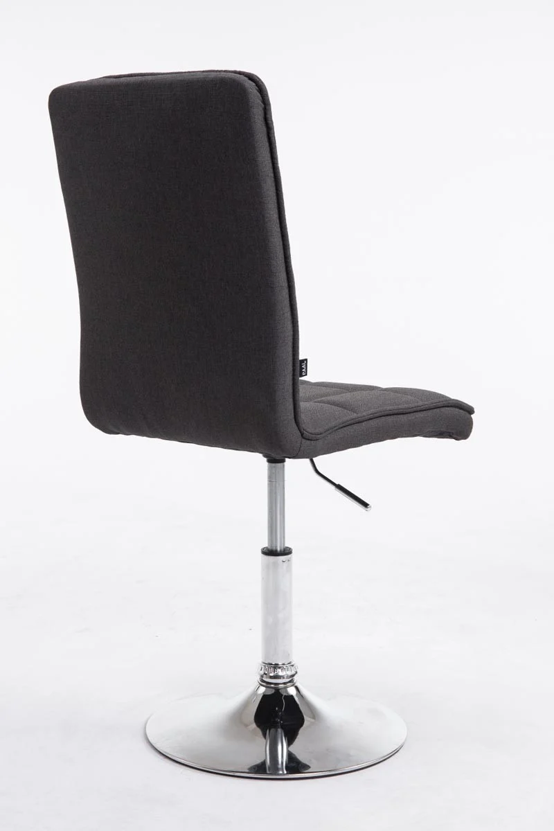 Lot de 2 chaises de salle à manger hauteur réglable en tissu gris foncé CDS10051