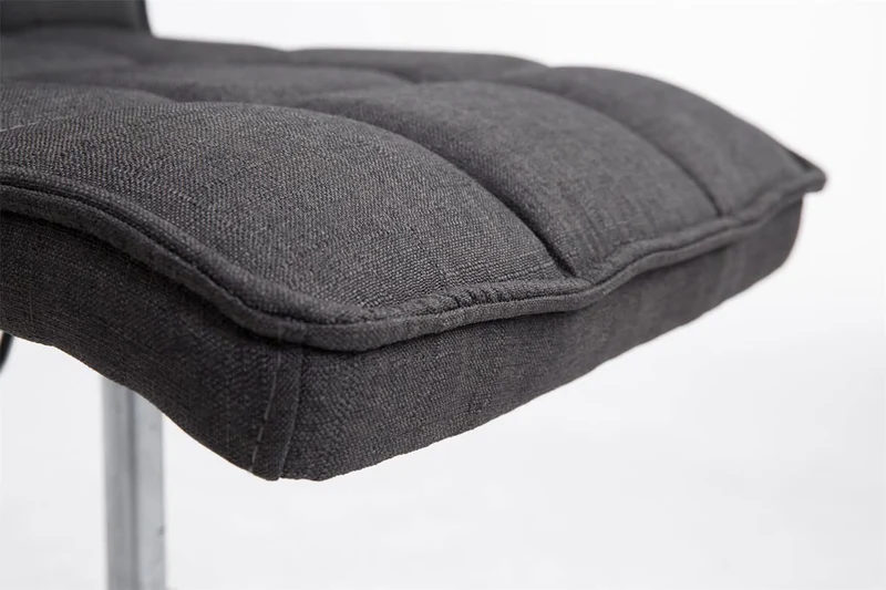Lot de 2 chaises de salle à manger hauteur réglable en tissu gris foncé CDS10051