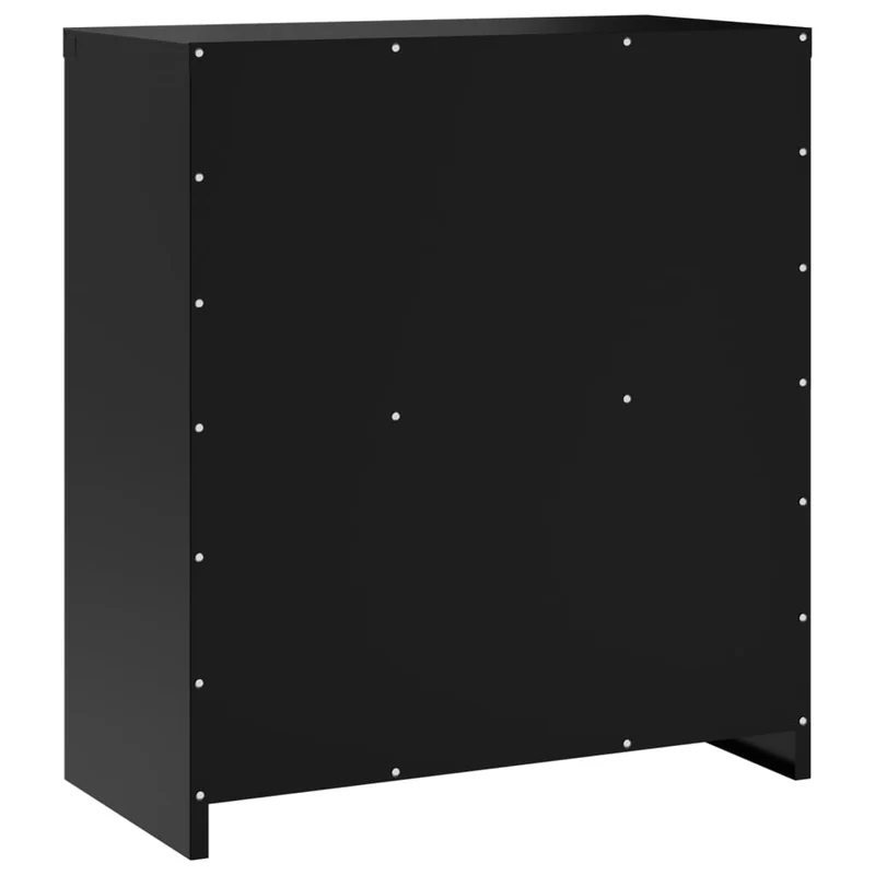 Caissons à tiroirs meuble de bureau portes verrouillables 79 x 40 x 90 cm en acier noir DEC024588