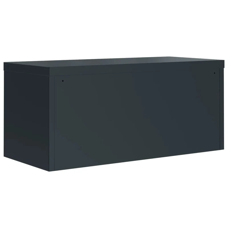 Caissons à tiroirs meuble de bureau portes verrouillables 90 x 40 x 40 cm en acier anthracite DEC024507