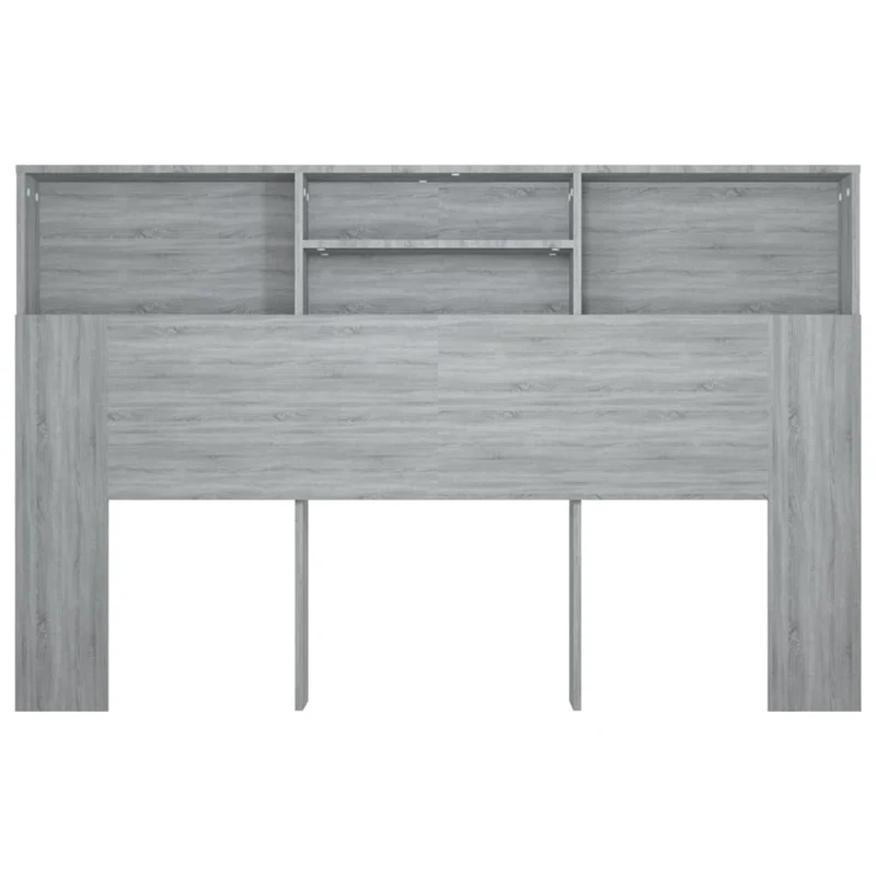 Tête de lit avec rangement accessoire de lit table de chevet étagère 160 x 19 x 103,5 cm MDF gris TDL0200007