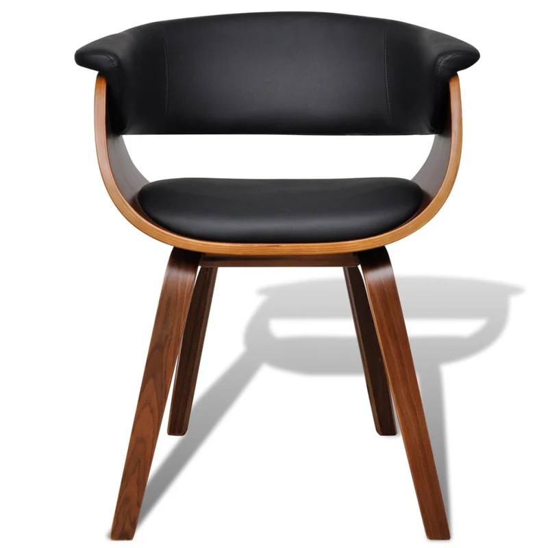 Lot de 2 chaises de salle à manger cuisine design moderne bois courbé et synthétique CDS020272