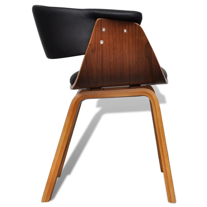 Lot de 2 chaises de salle à manger cuisine design moderne bois courbé et synthétique CDS020272