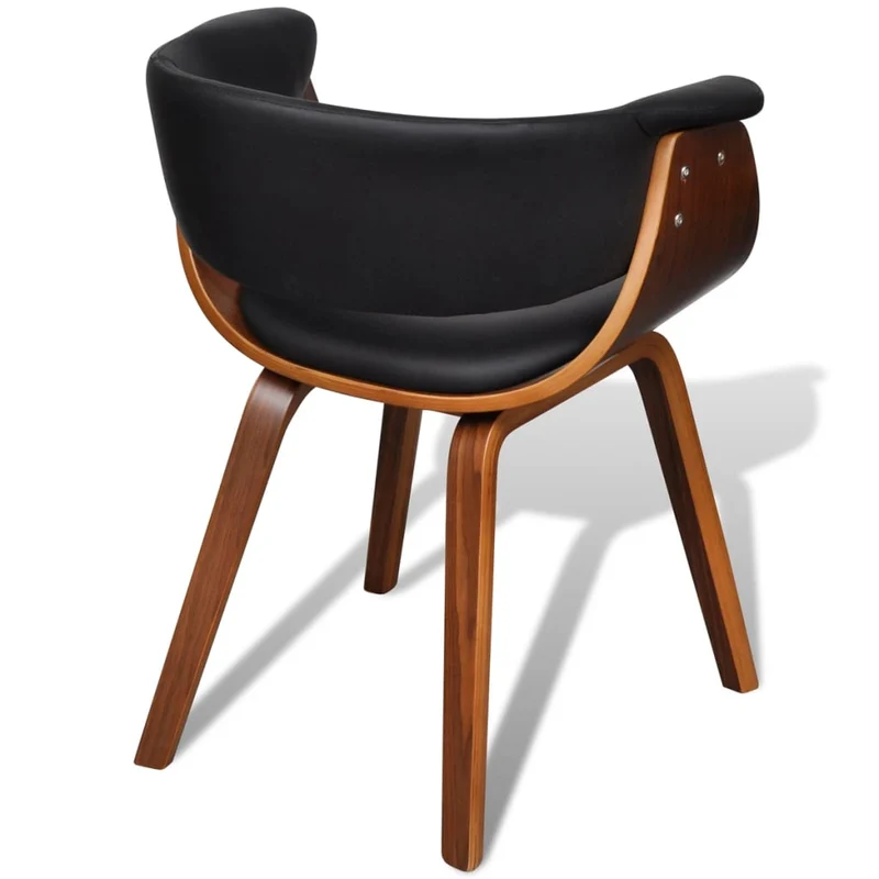 Lot de 2 chaises de salle à manger cuisine design moderne bois courbé et synthétique CDS020272