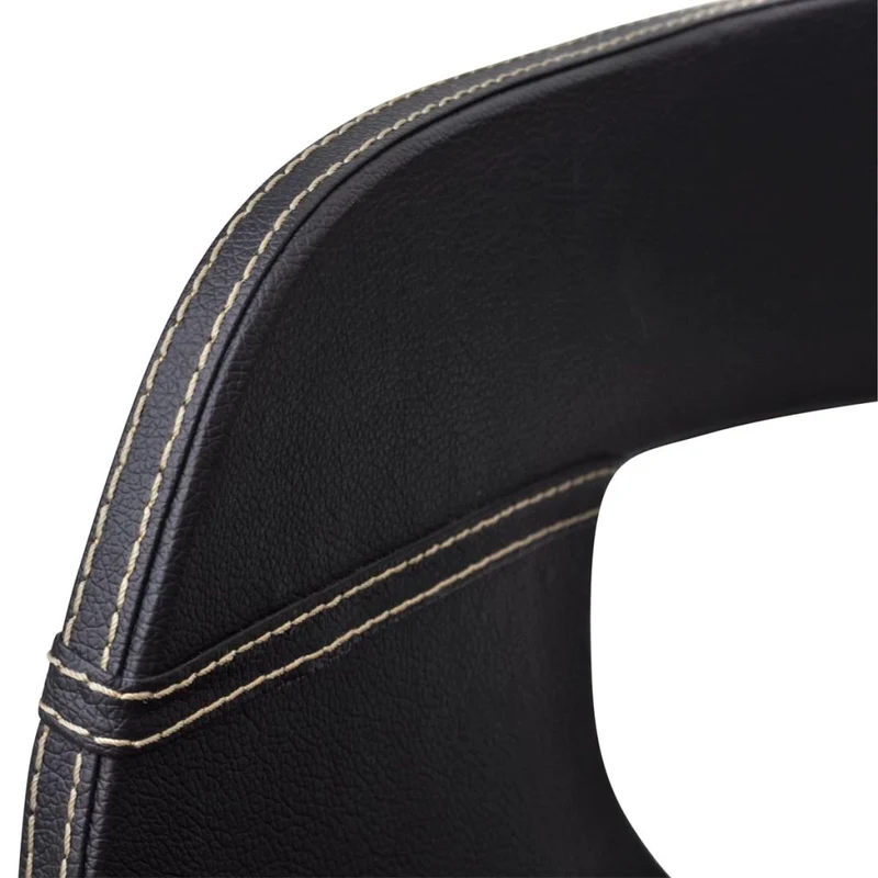 Lot de 2 chaises de salle à manger cuisine en bois courbé et synthétique noir CDS020793