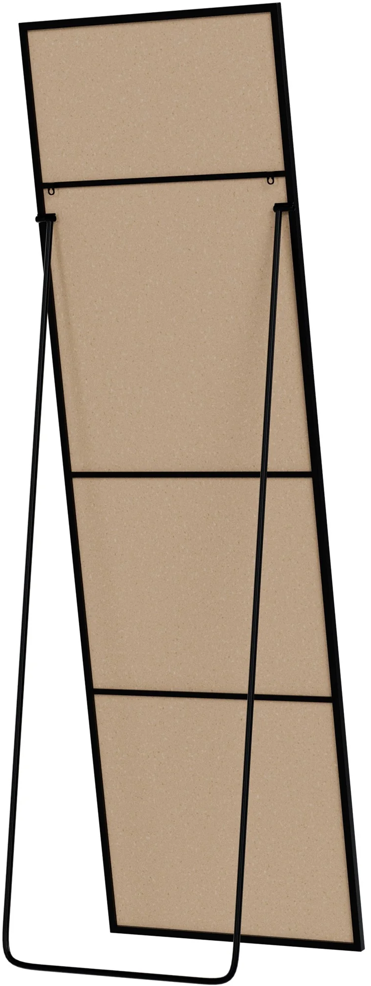 Miroir pleine longueur sur pied et mural cadre métal noir mat design épuré 160x50 cm 10_0008504