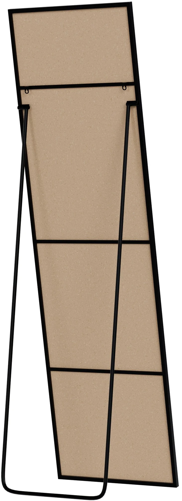 Miroir pleine longueur sur pied et mural cadre métal noir mat design épuré 140x40 cm 10_0008383