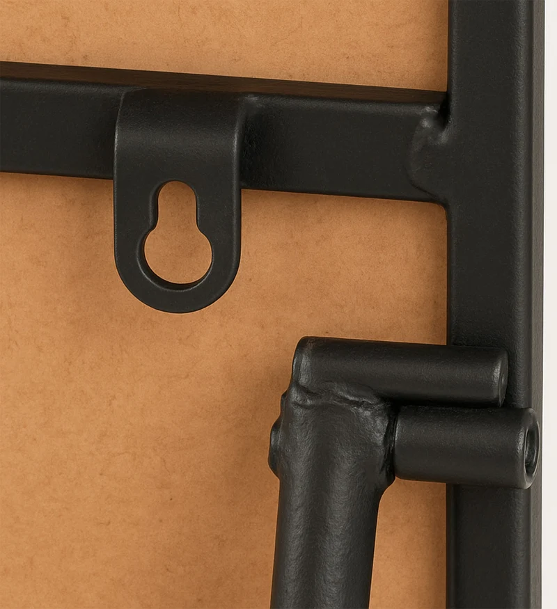 Miroir pleine longueur sur pied et mural cadre métal noir mat design épuré 140x40 cm 10_0008383