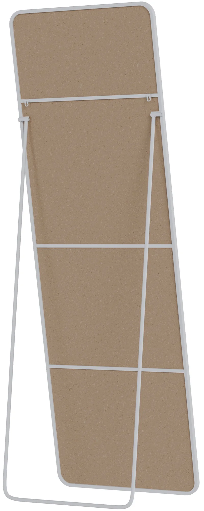 Miroir pleine longueur sur pied ou mural cadre métal blanc mat design épuré 150x50 cm 10_0008824