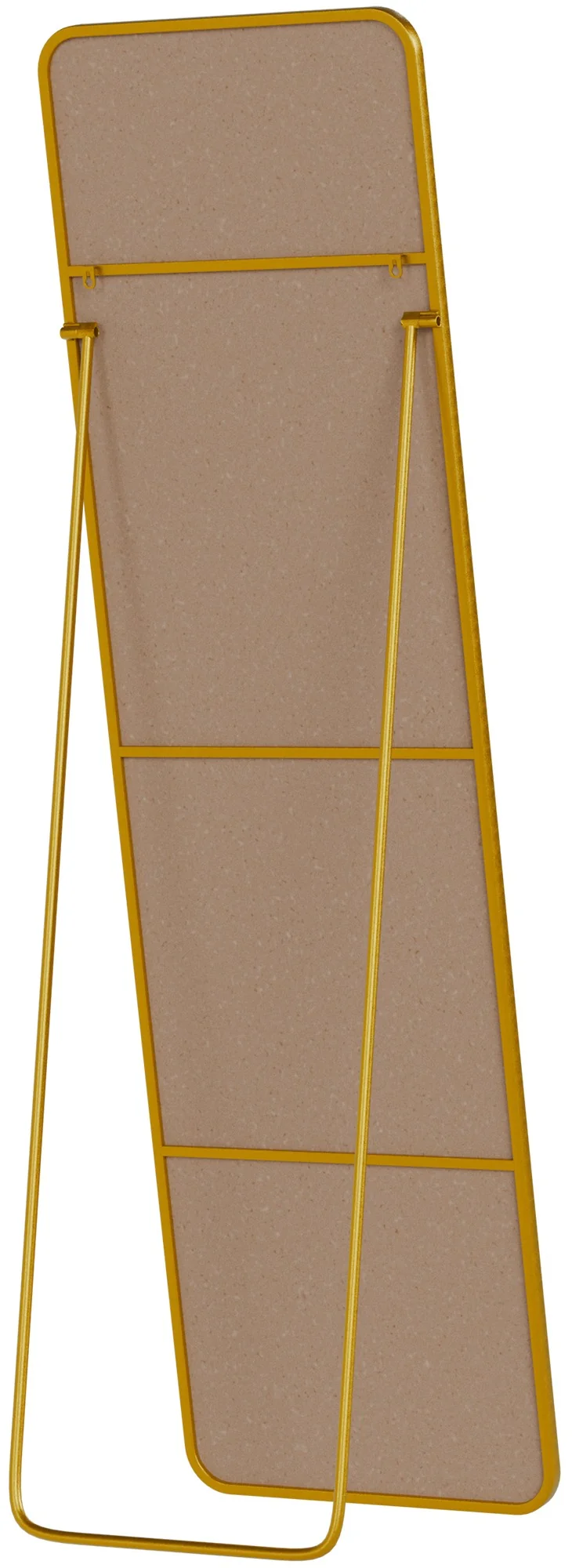 Miroir pleine longueur sur pied ou mural cadre métal doré brillant design épuré 140x40 cm 10_0008405
