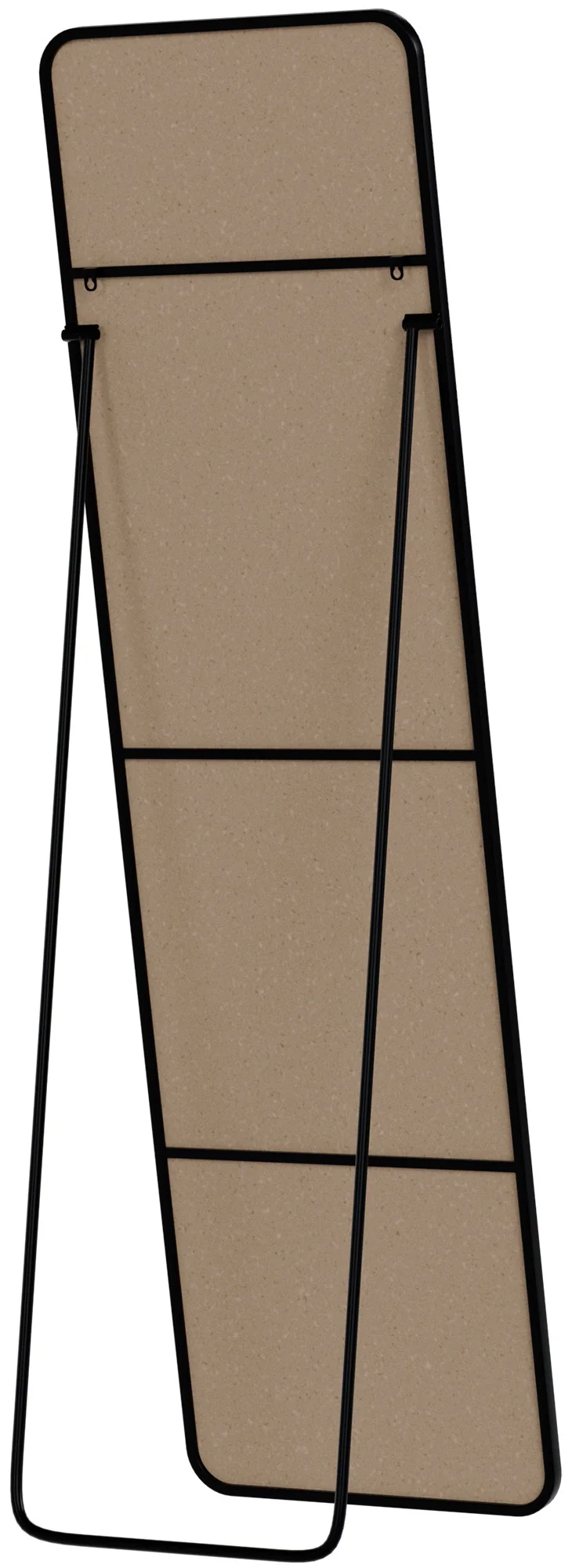 Miroir pleine longueur sur pied ou mural cadre métal noir mat design épuré 140x40 cm 10_0008400