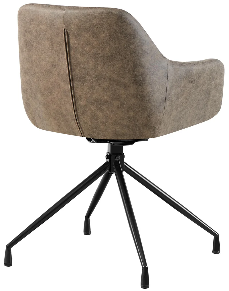 Lot de 2 chaises de salle à manger en velours gris à piétement étoile en métal noir – Chaise confortable style contemporain 10_0007819