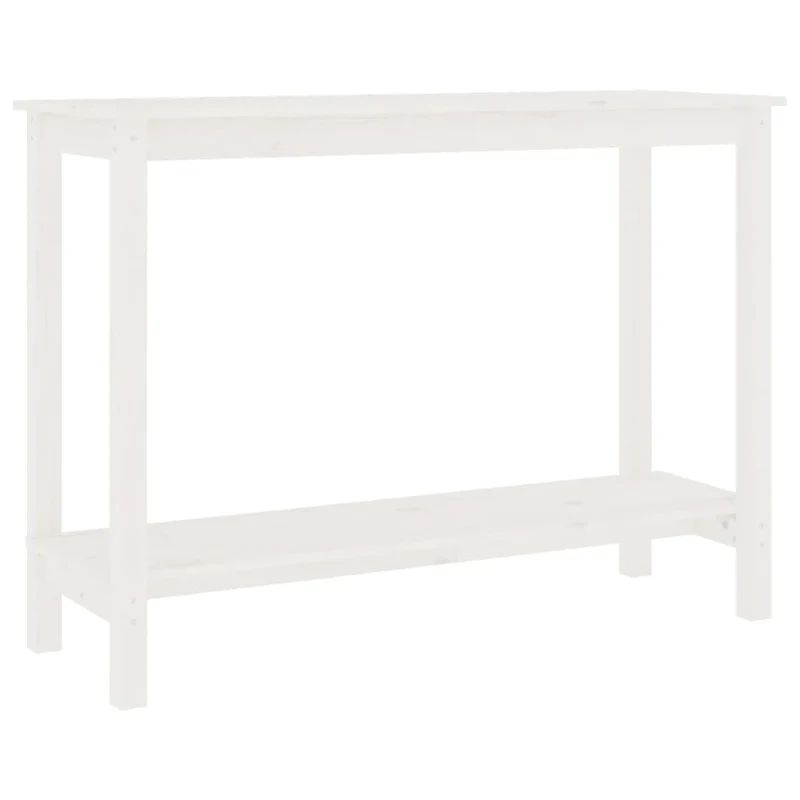 Table d'appoint console pratique pour une entrée organisée 110 x 40 x 80 cm bois de pin blanc DEC031695