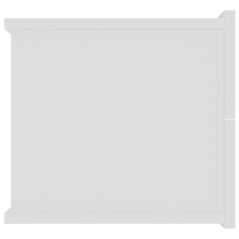 Lot de 2 tables de chevet murales avec tiroirs 40 x 30 x 30 cm bois d'ingénierie blanc DEC034887