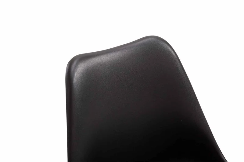 Chaise de salle à manger x1 pivotante hauteur réglable en plastique noir et pied trompette en métal blanc 10_0008275