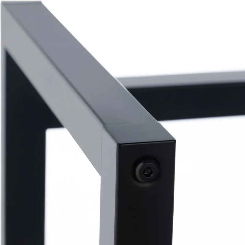 Étagère de rangement industrielle 116x135 cm organisation et présentation en métal noir 10_0008358