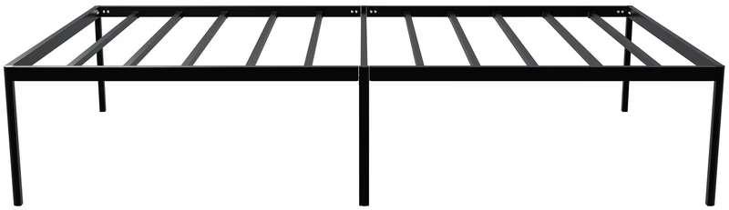 Cadre de lit métallique avec sommier intégré 200x100x41 cm métal noir 10_0008487