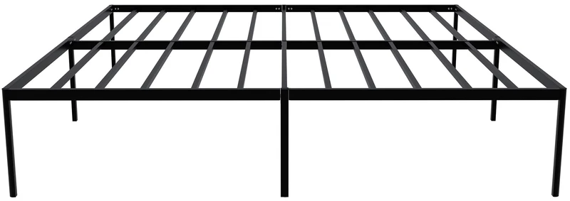 Cadre de lit métallique avec sommier intégré 200x180x41 cm métal noir 10_0008341