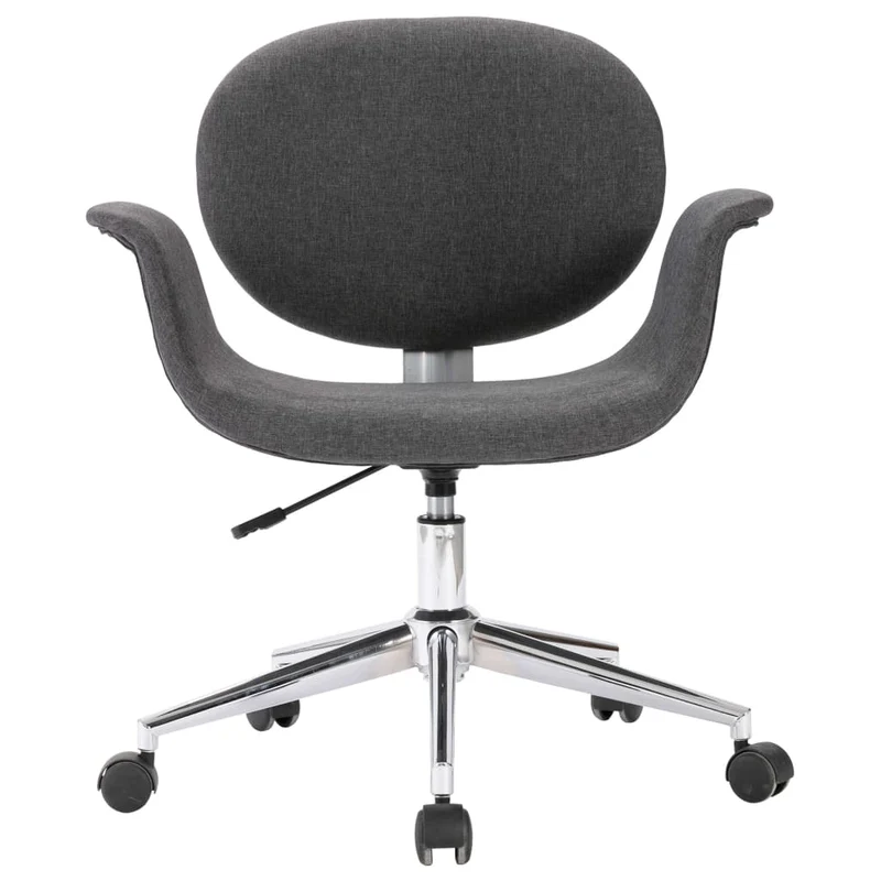Lot de 2 chaises de salle à manger cuisine design contemporain tissu gris CDS020604