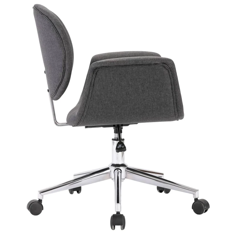 Lot de 2 chaises de salle à manger cuisine design contemporain tissu gris CDS020604