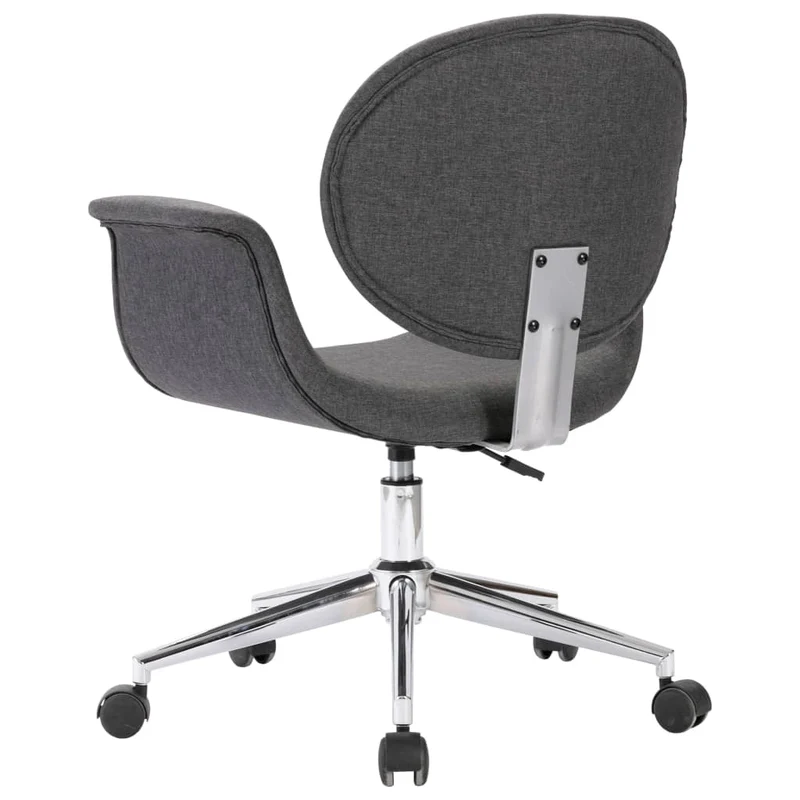 Lot de 2 chaises de salle à manger cuisine design contemporain tissu gris CDS020604