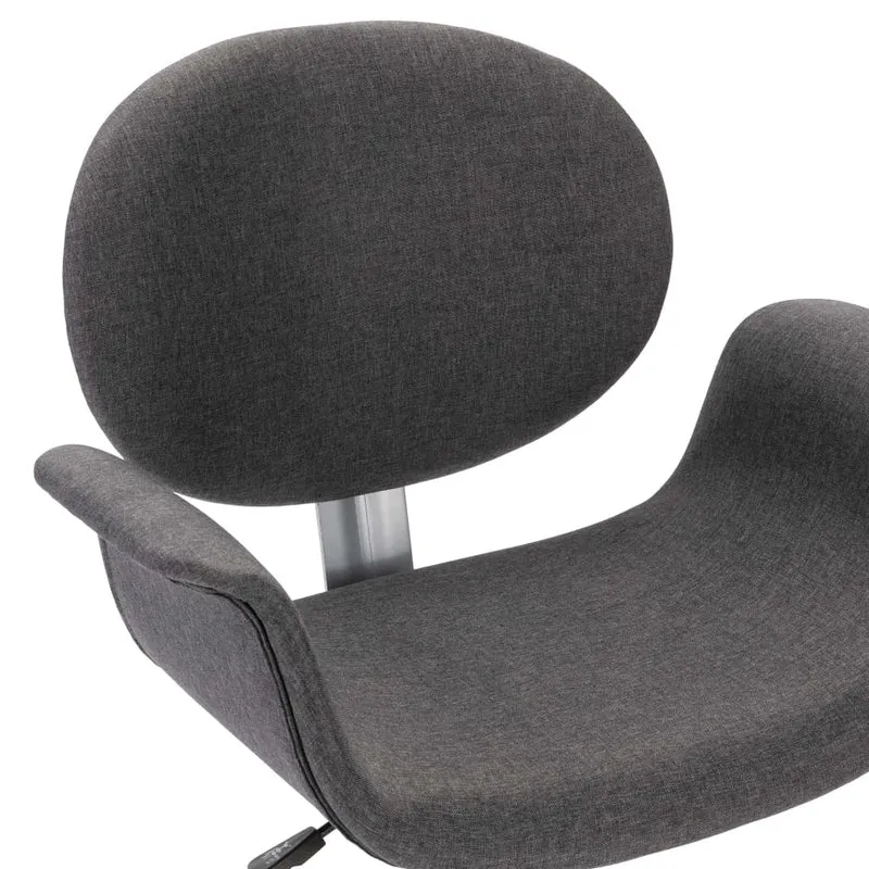 Lot de 2 chaises de salle à manger cuisine design contemporain tissu gris CDS020604