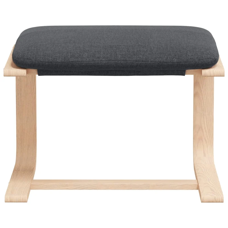 Fauteuil lounge chaise de canapé design moderne avec repose-pied en tissu gris foncé DEC026519