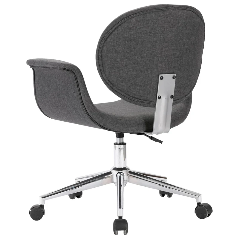 Chaise pivotante de salle à manger design contemporain tissu gris CDS020095