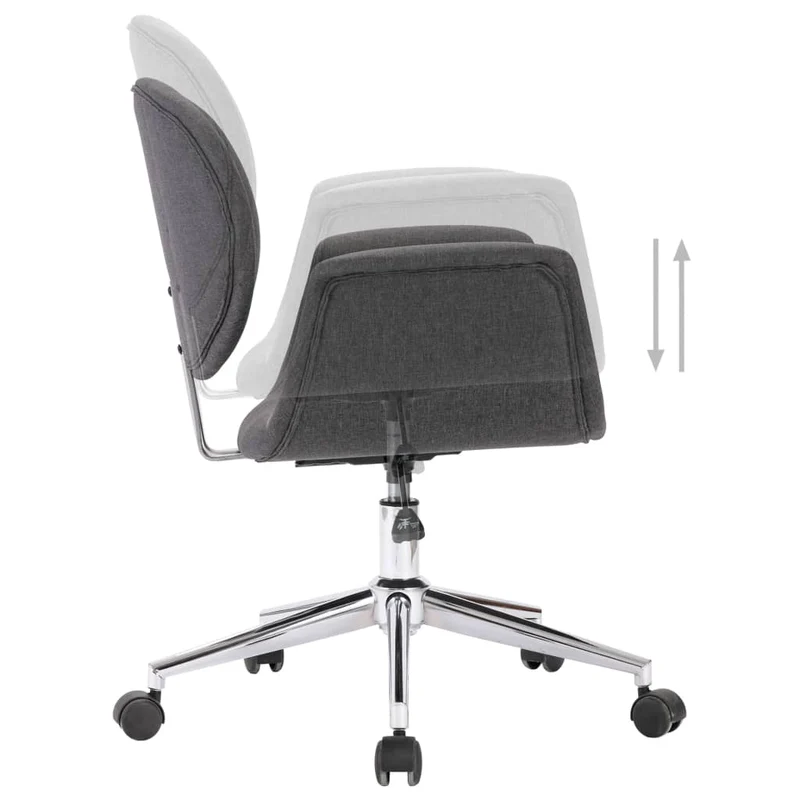Chaise pivotante de salle à manger design contemporain tissu gris CDS020095