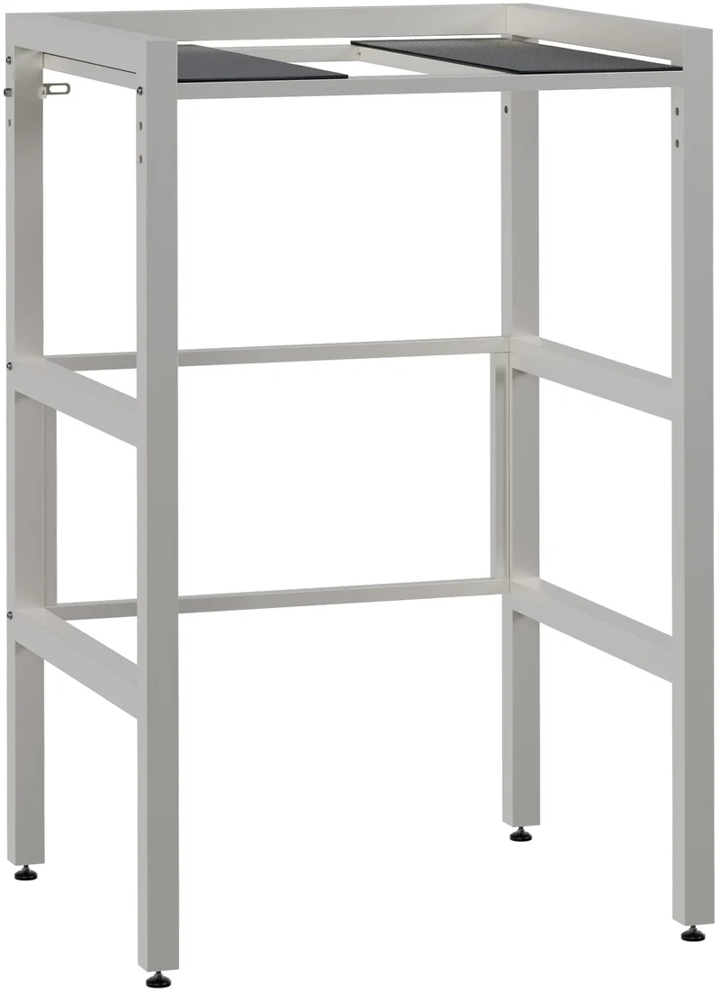 Étagère superposée pour machine à laver et sèche-linge 73 × 60 × 110 cm métal blanc 300 kg 10_0008370