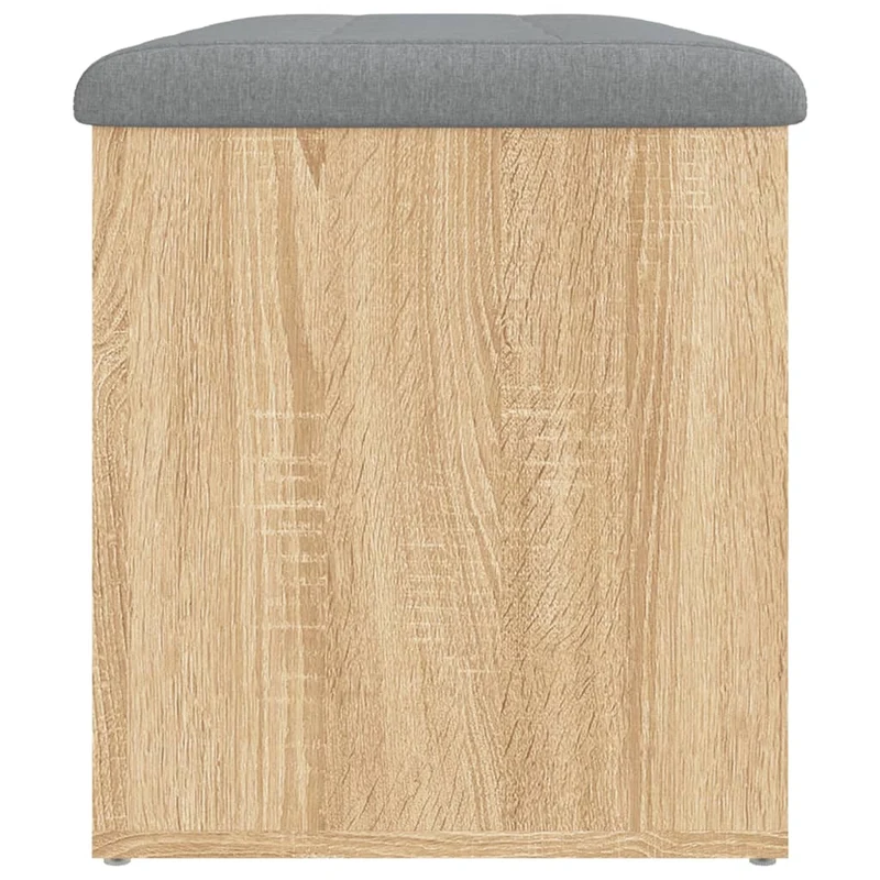 Banc banquette de rangement couleur chêne sonoma 82 x 42 x 45 cm bois d'ingénierie brun DEC024757