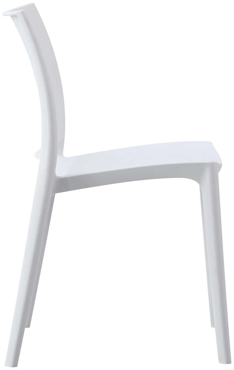 Lot de 2 chaises empilable design en plastique couleur blanc résistant aux UV – jardin terrasse et intérieur 10_0007915