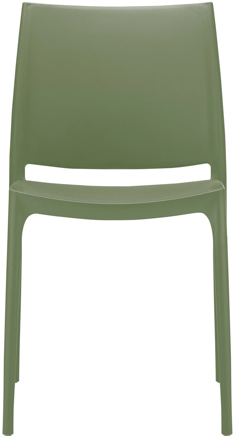 Chaise empilable design en plastique couleur olive résistant aux UV – jardin terrasse et intérieur 10_0007903
