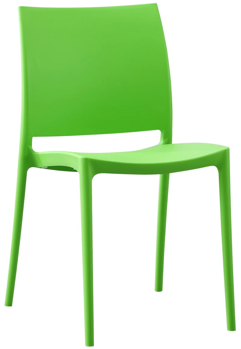Chaise empilable design en plastique couleur vert résistant aux UV – jardin terrasse et intérieur 10_0007891
