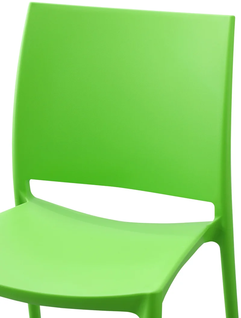 Chaise empilable design en plastique couleur vert résistant aux UV – jardin terrasse et intérieur 10_0007891