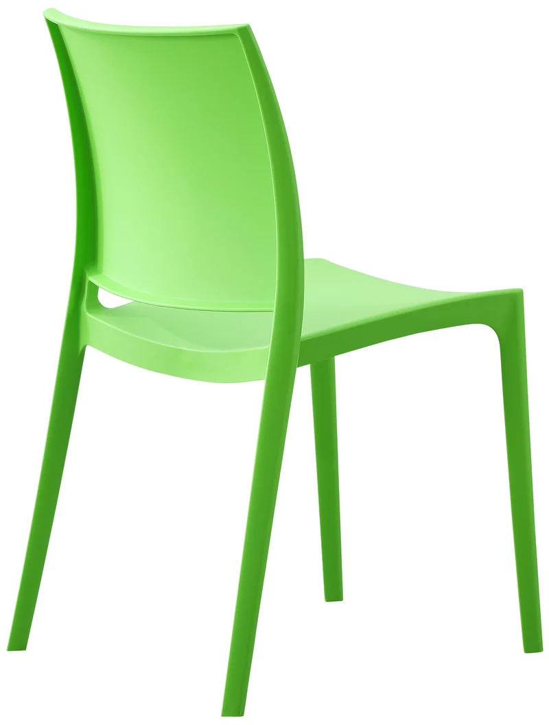 Chaise empilable design en plastique couleur vert résistant aux UV – jardin terrasse et intérieur 10_0007891