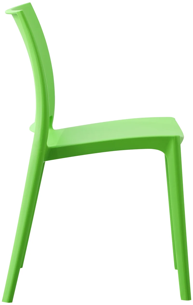 Chaise empilable design en plastique couleur vert résistant aux UV – jardin terrasse et intérieur 10_0007891