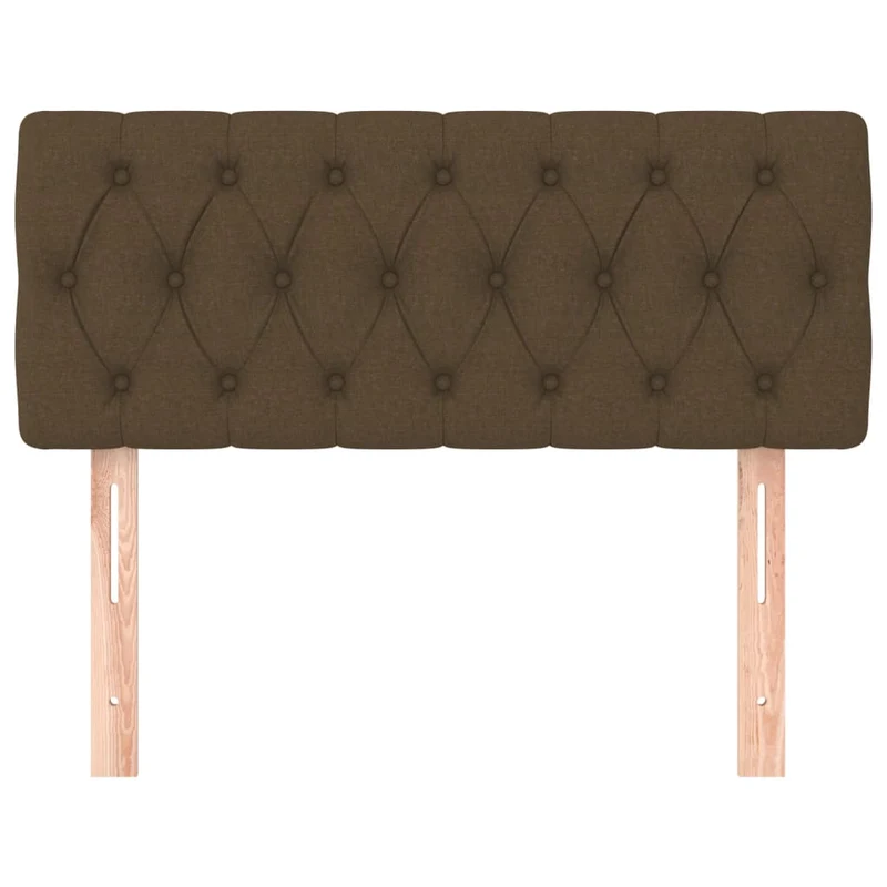 Tête de lit accessoire couchage chambre à coucher meuble 90 x 7 x 78/88 cm tissu marron foncé TDL0203119