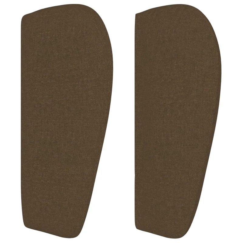 Tête de lit accessoire couchage chambre à coucher meuble capitonné avec rebord latéral 93 x 23 x 78/88 cm tissu marron foncé TDL0204638