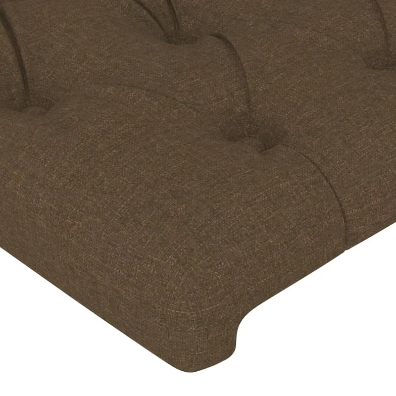 Tête de lit accessoire couchage chambre à coucher meuble à LED 90 x 7 x 78/88 cm tissu marron foncé TDL0200778