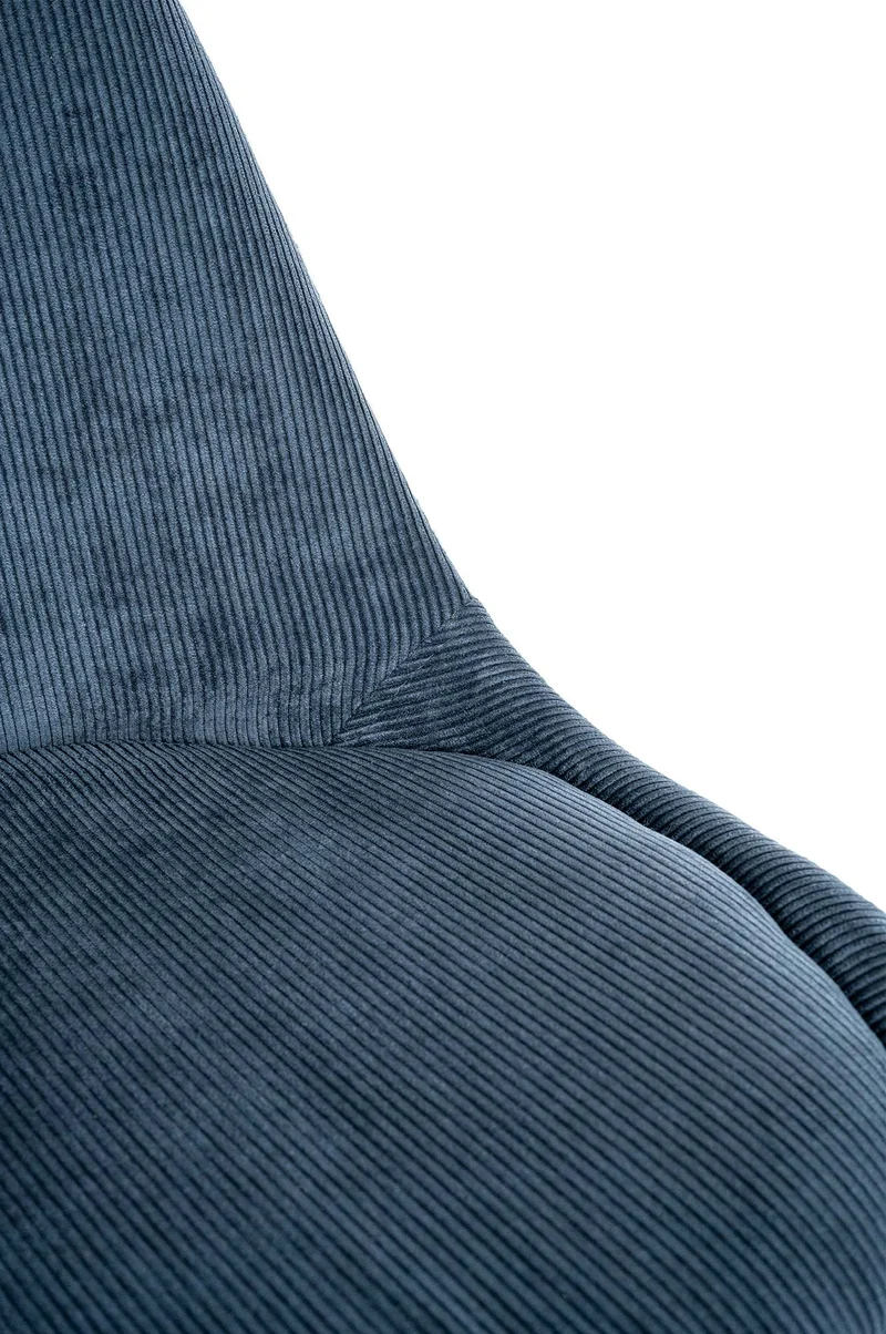 Lot de 4 chaises de salle à manger style scandinave en velours côtelé bleu foncé CDS10391
