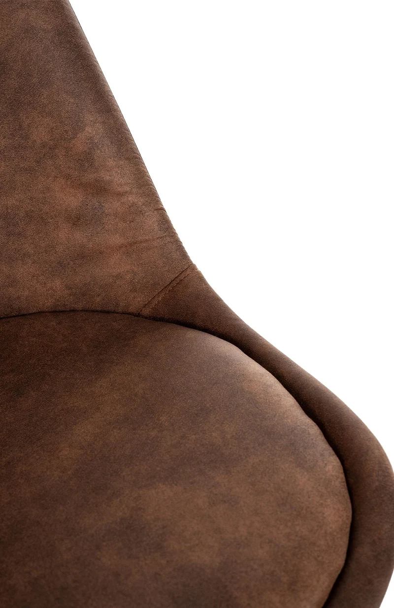 Lot de 4 chaises de salle à manger style scandinave en synthétique marron vieilli CDS10389