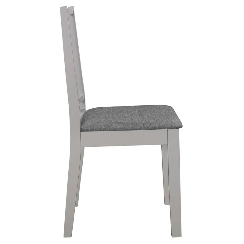 Lot de 4 chaises de salle à manger cuisineà dîner avec coussins gris bois solide CDS022102