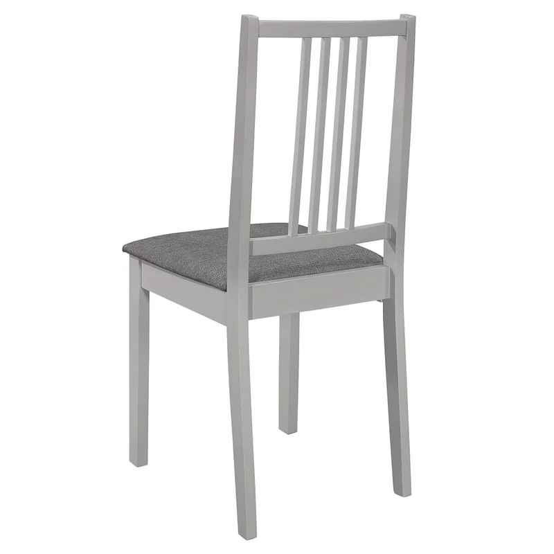 Lot de 4 chaises de salle à manger cuisineà dîner avec coussins gris bois solide CDS022102