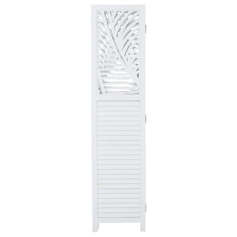 Paravent en bois blanc à 3 panneaux 170x120 idéal pour séparer et décorer votre espace PAR06097