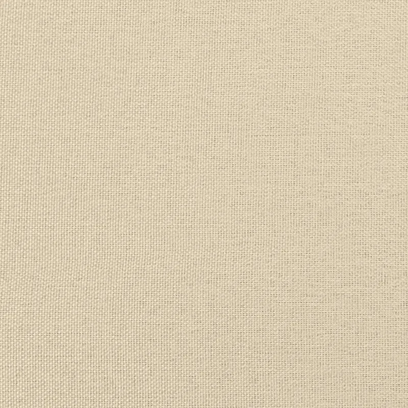 Repose-pieds tabouret bout de lit 60 x 50 x 41 cm tissu crème et contreplaqué DEC030142