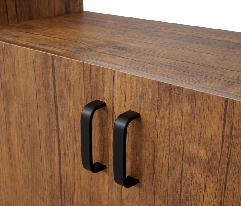 Bibliothèque étagère de rangement avec porte 183x80cm aspect chêne sauvage 04_0001326
