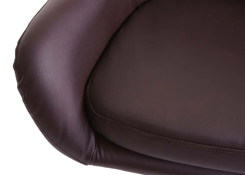 Tabouret de bar chaise de comptoir x1 avec repose-pieds en PVC marron style scandinave 04_0005298